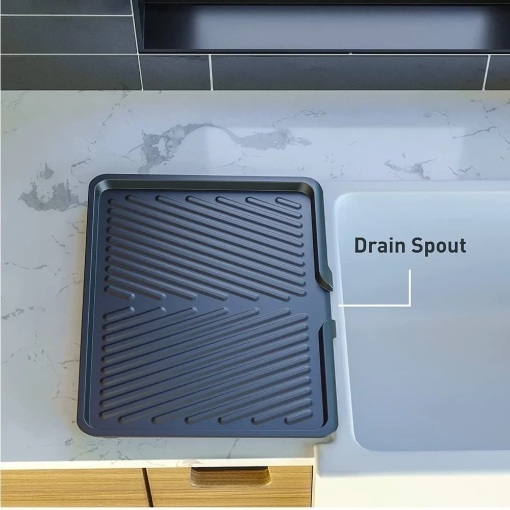 Brand New Large Dish Drying Rack Drying Rack w/ Swivel Spout for Kitchen Counter